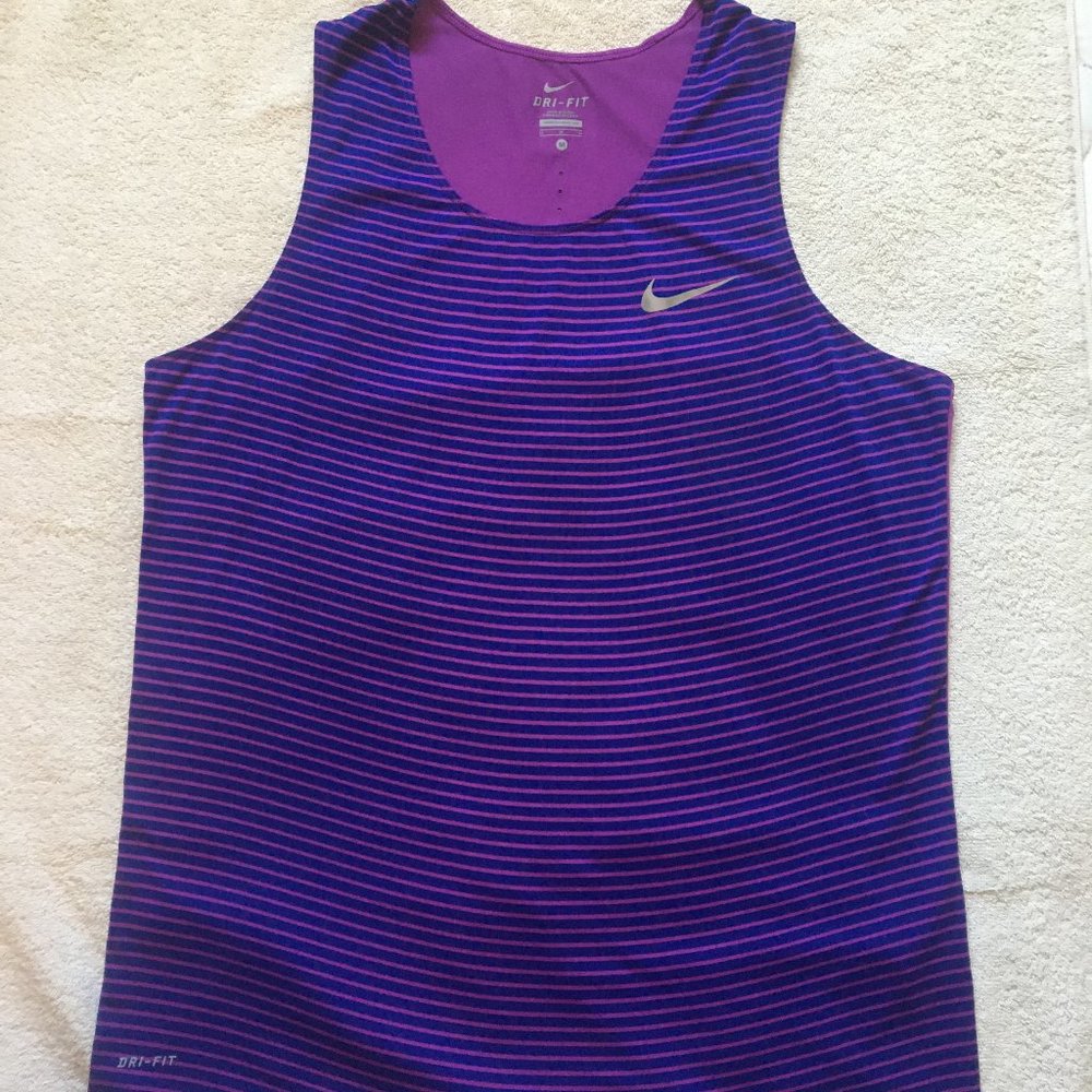 Nike Striped Running Singlet